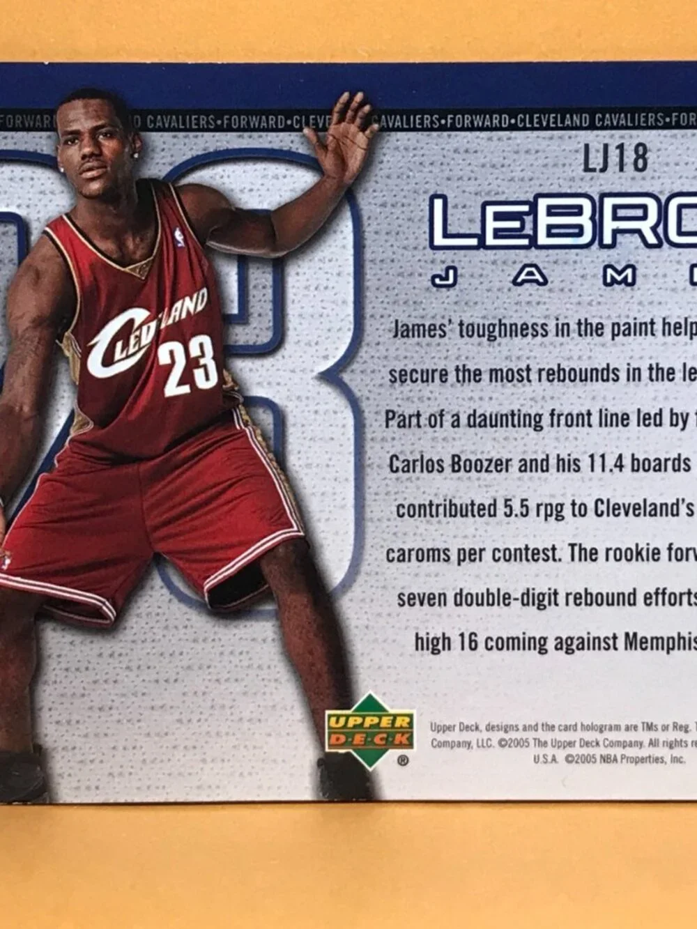 2005-06 Upper Deck LeBron James #LJ18 LeBron James Sign Autograph card # lj18